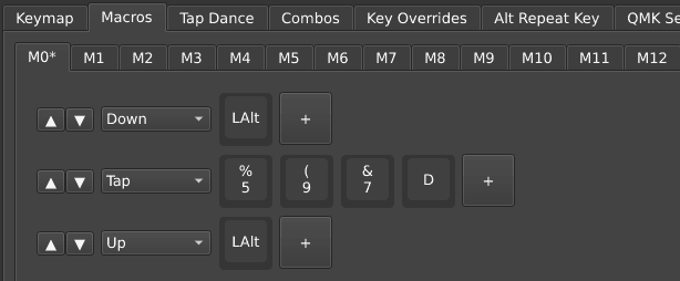 Mac macro for “好” (U+597D).